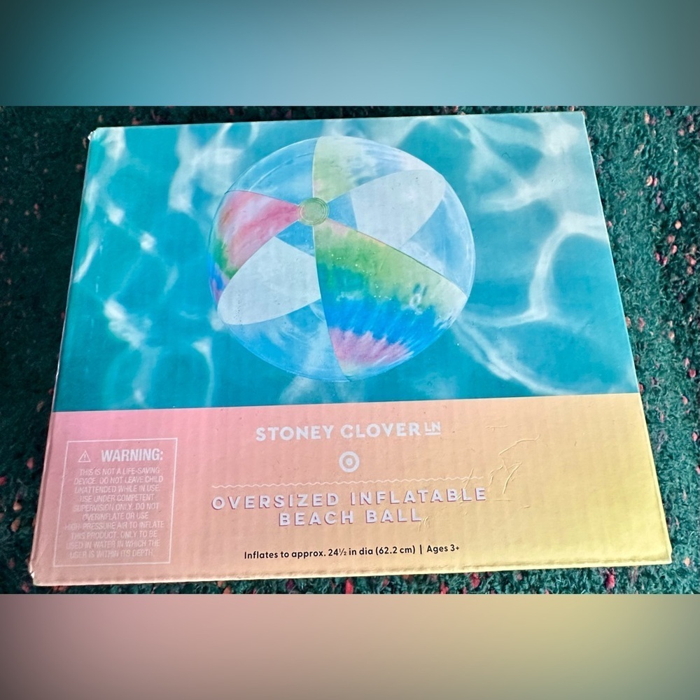‼️RARE‼️🎸STONEY CLOVER🎸🔥NWT🔥Oversized Tie Dye Inflatable Beach Ball